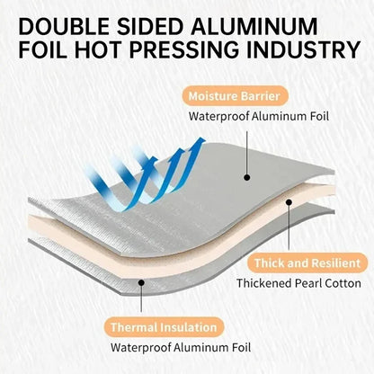 Outdoor Camping Foam Foil Mat Portable Moisture-proof Pad Picnic Beach Mat Aluminum Insulation Sleeping Pad Camping Supplies