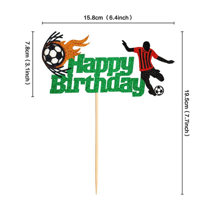Weightlifting Cake Topper Happy Birthday Sports Pump Iron Kids Boy Man Party Baby Shower Cupcake Decoration Baking Supplies DIY