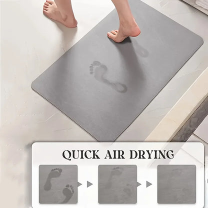 Simple L-shaped shower mat bathroom mat diatomaceous earth absorbent mat toilet anti-slip mat door mat