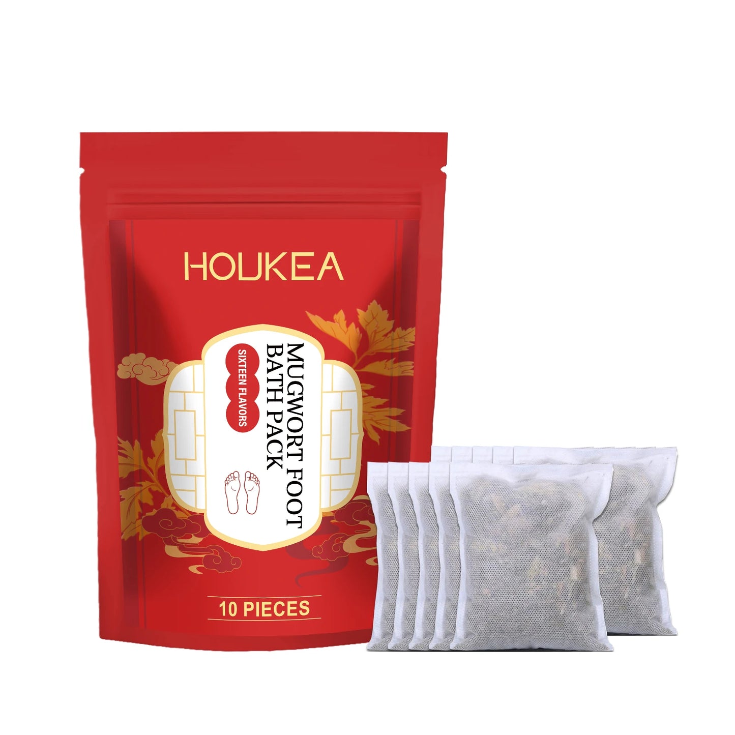 Mugwort Foot Bath Pack Foot Comfort Improve Sleep Quality Daily Gentle Cleaning Moisturize Herbal Ingredients Care Foot Bath Bag
