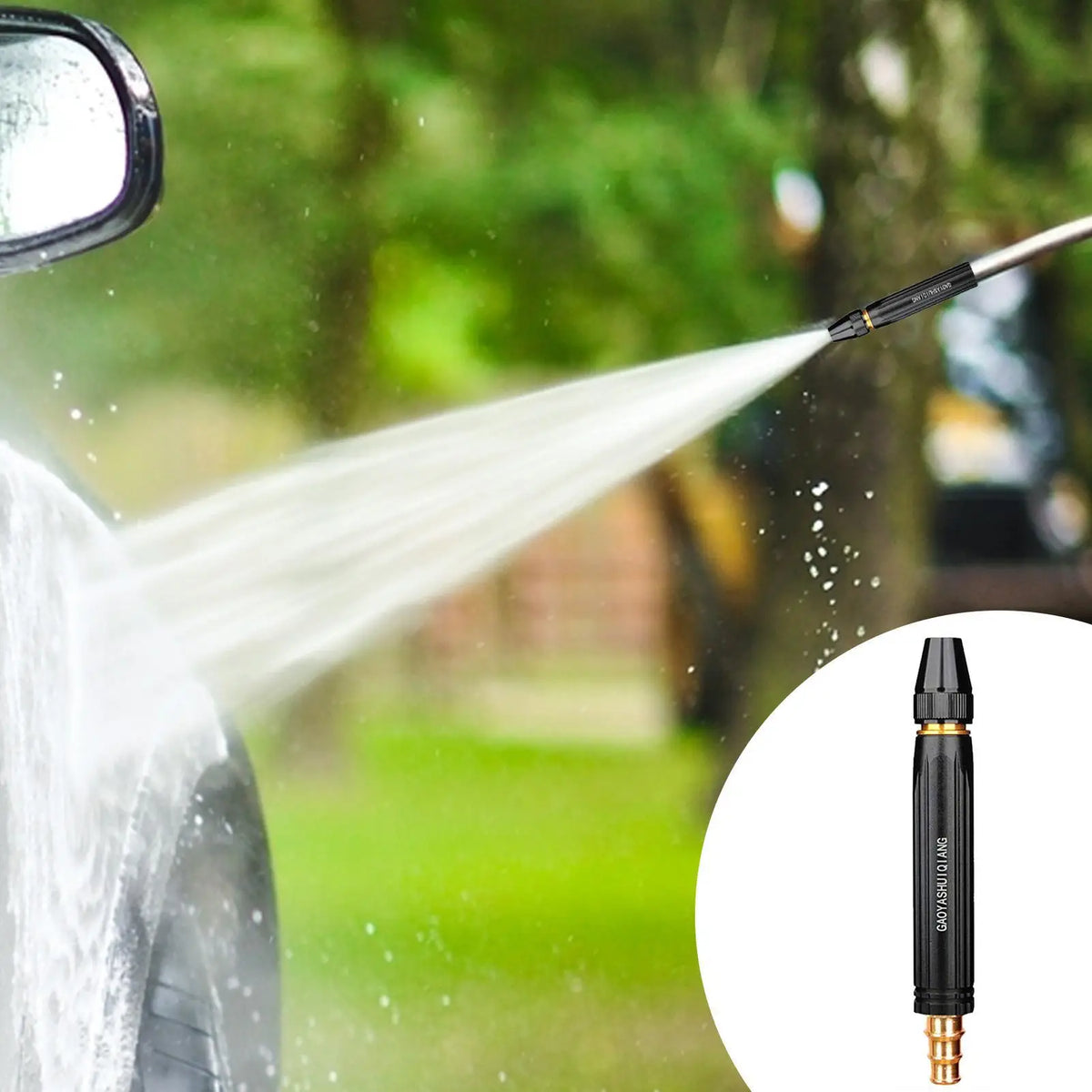High Pressure Washing Water Gun Adjustable Nipple Type Portable Direct Spray Car Wash Nozzle Home Garden Shower Water Gun Tools