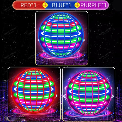 LED Light Up Flying Orb Boomerang Toys Magic Hover Ball Drone Fly Nova Spinner – Fidget Stress Relief Toy Gifts for Kids Family