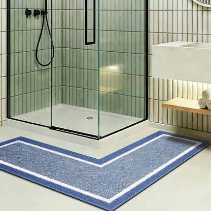 Simple L-shaped shower mat bathroom mat diatomaceous earth absorbent mat toilet anti-slip mat door mat