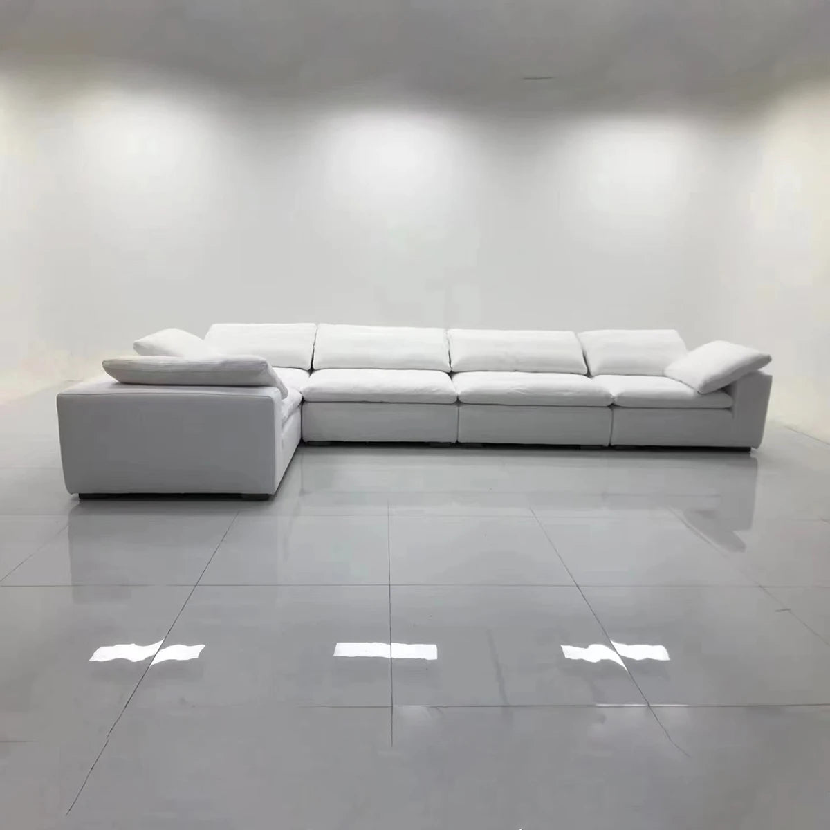 Modern Design l Shape Sofa Set Living Room Furniture Sectional Couch Set Modern Living Room Sofa White Sofas for Home