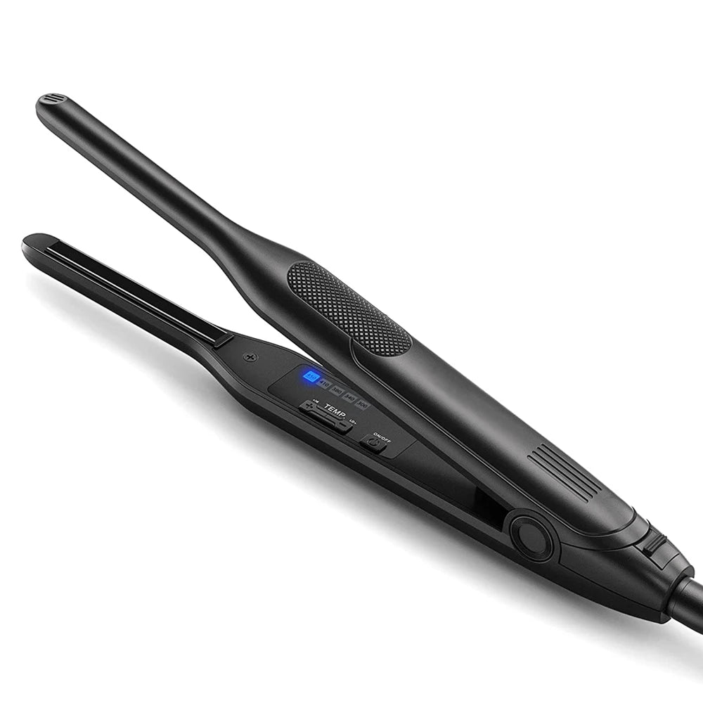 Hair Straightener Curler Professional Ceramic Coating Thinnest Plate Pencil Flat Irons For Short Hair Men's Beard Styler