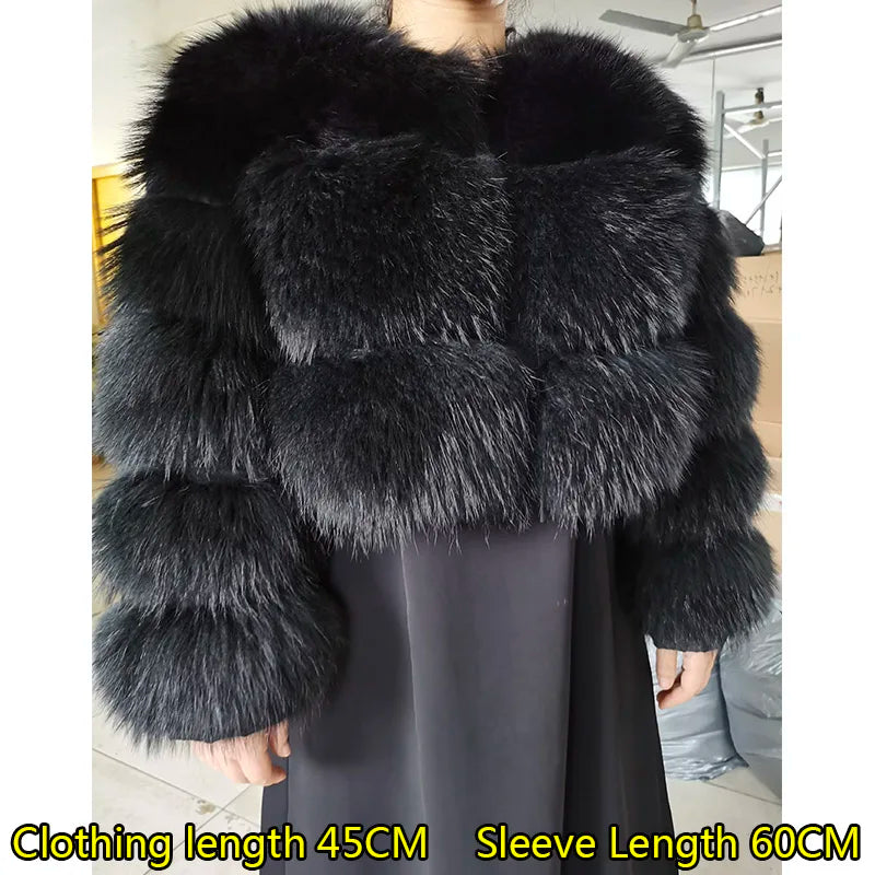 2026 Maomaokong Super Hot Winter Women Luxury Thick Real Raccoon Fur Coat Natural Fox Fur Jacket Plus Size Jackets Female Vest