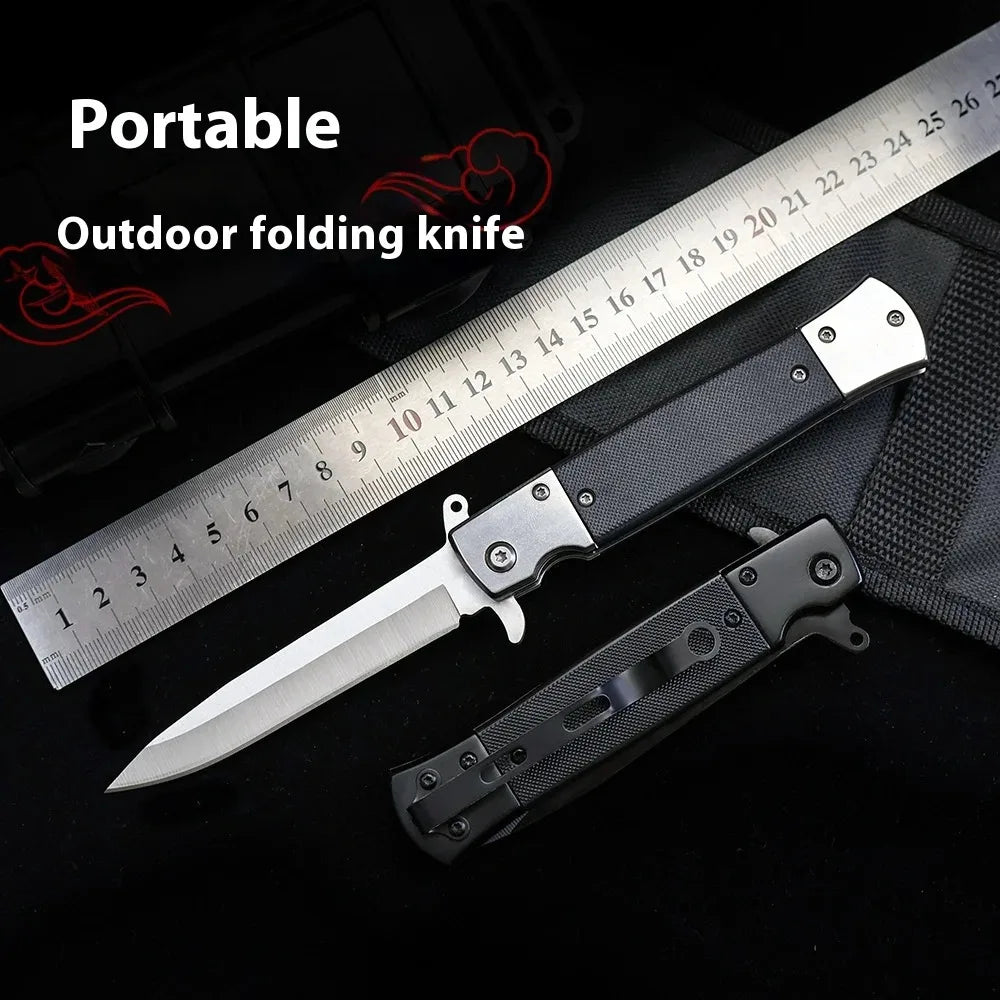 Camping Survival Folding Knife High Hardness Stainless Steel Blade EDC Pocket Knife for Outdoor Fruit Paring
