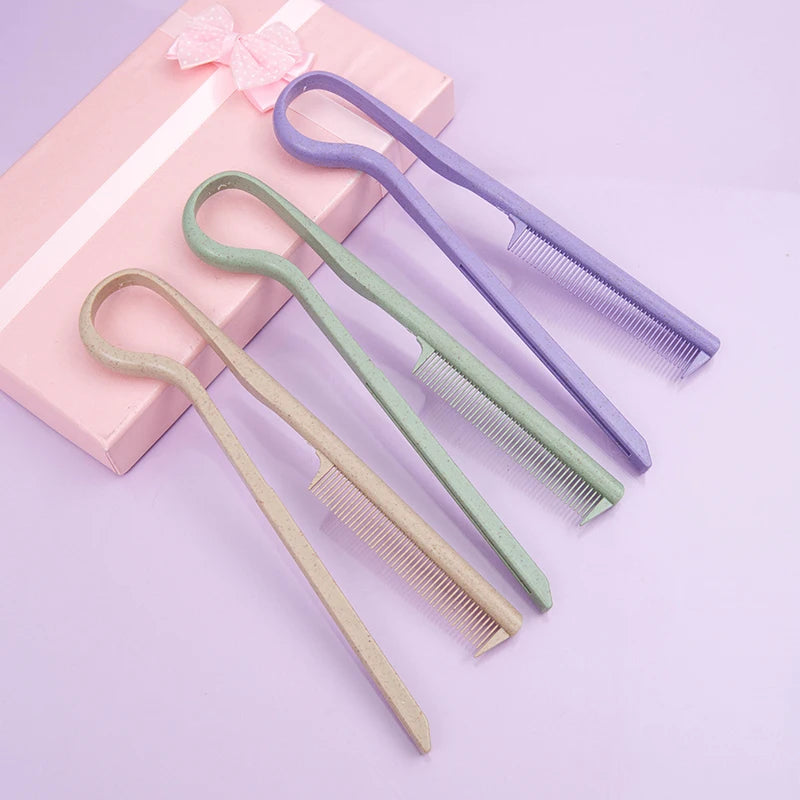 V-Shaped Hair Styling Comb | Manual Fine-Tooth Resin Design | Home & Salon Hair Sectioning