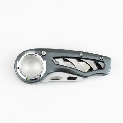 Folding Utility Knife – Heavy-Duty Box Cutter with Aluminum Body, Quick-Change Blades Anti-Slip Finger Loop Grip
