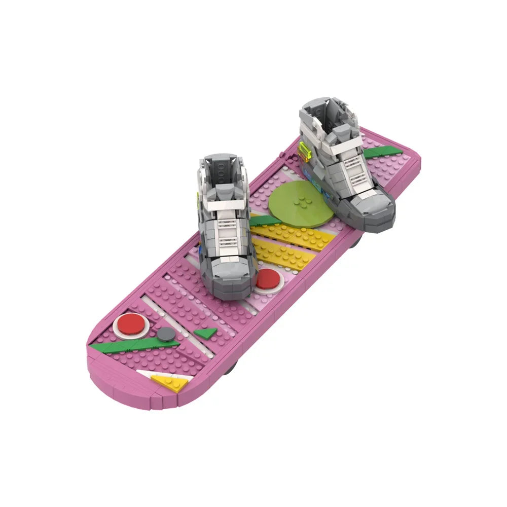 MOC Movie Back to the Future Skateboard Bricks Model High Tech Skateboard Shoes Creative Building Blocks Toys Kids Birthday Gift