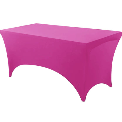 Spandex Tablecloth Tight Fitted Washable and Wrinkle Resistant Stretch Rectangular Patio Table Cover for Event Wedding Parties