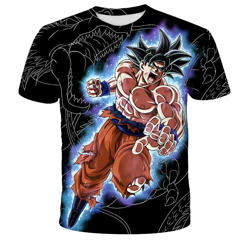 Anime Dragon Ball Son Goku 3D Print Kids T Shirt Summer Fashion Casual