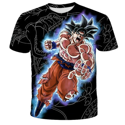 Anime Dragon Ball Son Goku 3D Print Kids T Shirt Summer Fashion Casual