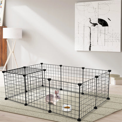 Pet Playpen Small Animal Cage Indoor Portable Metal Wire Yard Fence for Animals Guinea Pigs Rabbits Kennel Crate Fence Tent