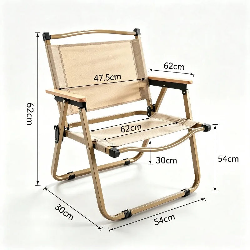 Foldable Camping Chair With Carry Bag,600D Black Oxford Fabric For Outdoor Activities Portable Chair For BBQ Camping, Hiking ,Beach