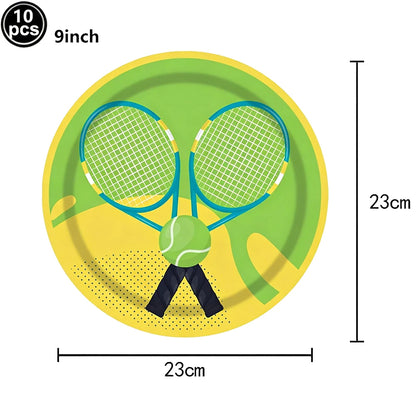 Tennis Cake Topper Happy Birthday Sign Cake Decorations Boy Man Tennis Racket Ball Player Sport Theme Birthday Party Supplies