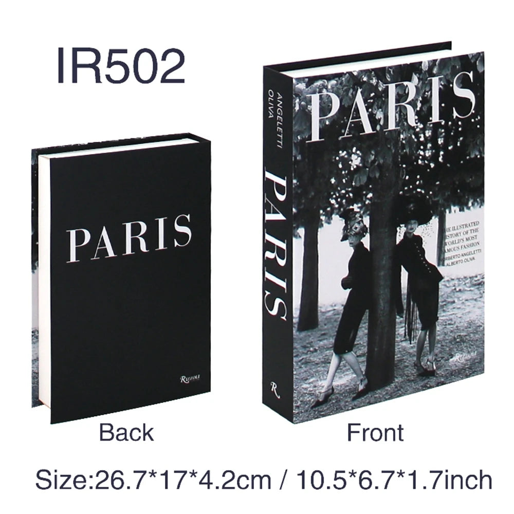 Luxury Fake Books Home Decoration Accessories for Living Room Fashion Fake Book Storage Box Simple Nordic Coffee Table Books
