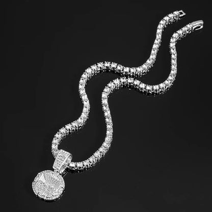 Last Supper Pendant Necklace | Iced Out 4mm Tennis Chain | Men's Hip Hop Jewelry
