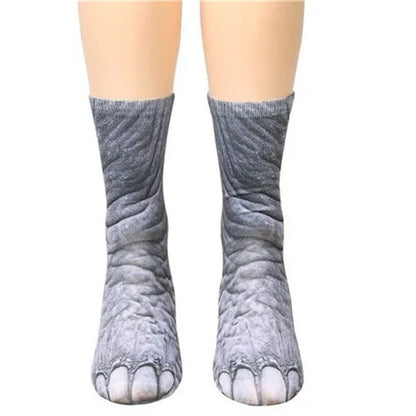 Unisex Funny Print Animal Paw Sole Socks Kawaii Cute Casual Happy Fashion Tube Sokken For Men Women Novelty Gift Dropship