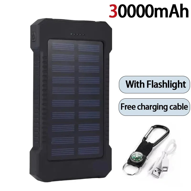 Lenovo 500000mAh Large Capacity Solar CCC Power Bank Super Fast Charging Portable External Battery For Travel  Outdoor Emergency