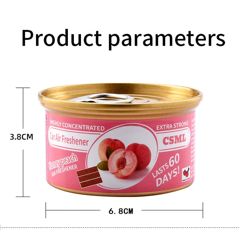 Car Air Fresheners: Lemon Scent | Organic Cans | Odor Eliminator Essential | Long-Lasting | Strong Fragrance | For Home Closet