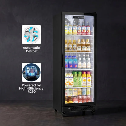 Commercial Upright Beverage Refrigerated Display Cabinet Refrigerator and Freezer Fresh-Keeping Vertical Single Door