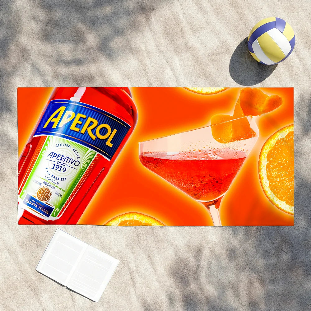 A-Aperol-Spritz Cool Fashion Towel Shower Sauna Travel Spa Quick Dry Gym Accessories Soft Large Beach Towels