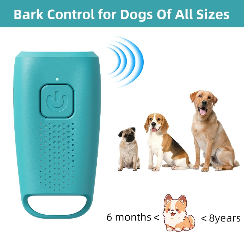Portable, Rechargeable Dog Training Anti-Barking Device with LED Light (Non-Shock Warning Device)