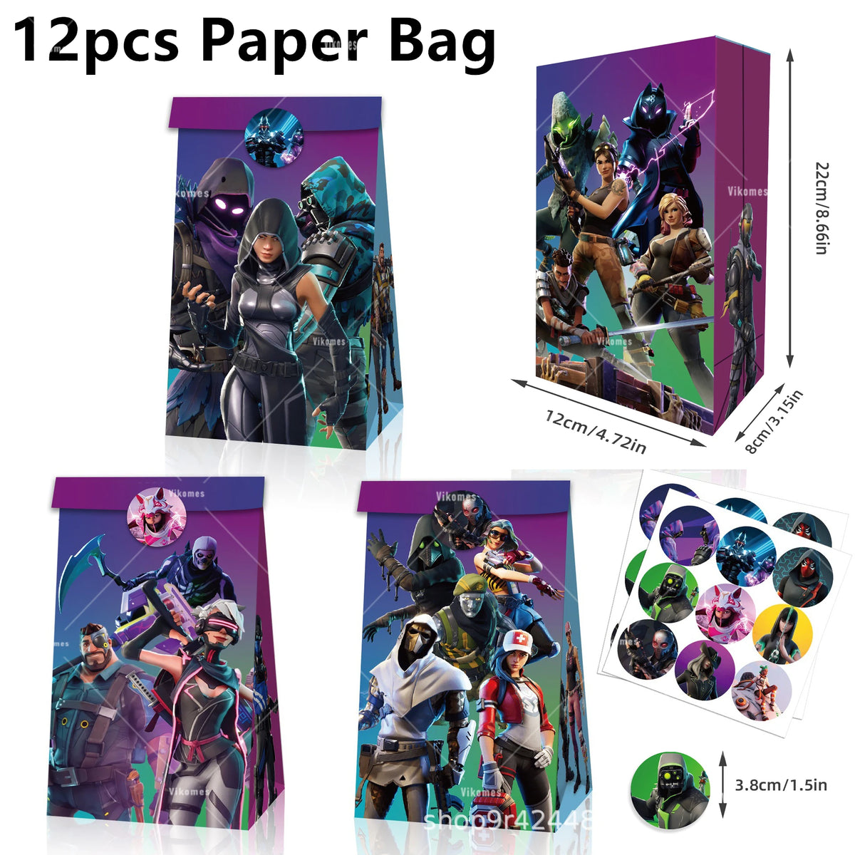 Fortnite Balloons Happy Birthday Banner Shooting Game Party Decoration Alpaca Llama Disposable Tableware Background Cake Topper