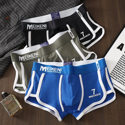 [Bloom the Love] New NO.7 Cotton 1pcs/3pcs Boxer Men Underwear Breathable Boxershort Mens Boxers Man Cuecas Masculina Size M-3XL