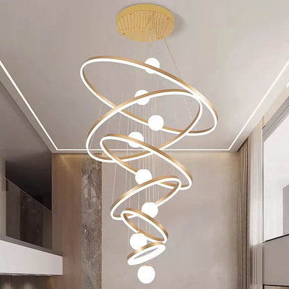 Modern home decor led lights pendant light lamps forstaircase Chandeliers for living room hanging light indoor lighting