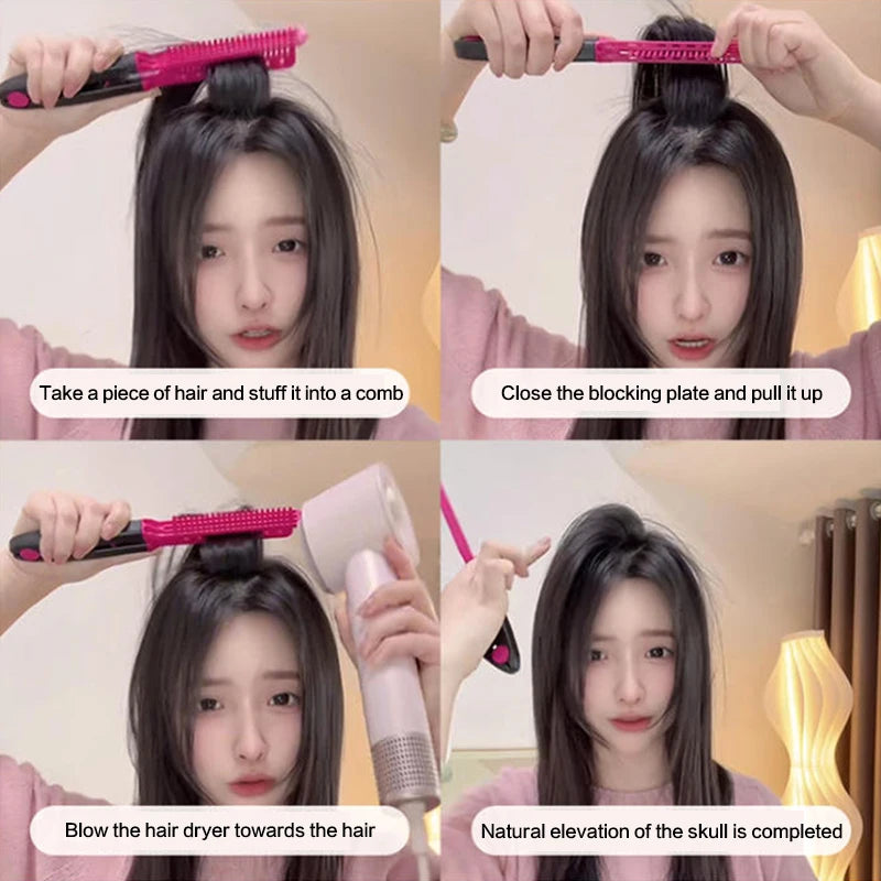 V Type Hair Straightener Brush DIY Hairdress Tool Hairdressing Combs Natural Hair Styling Curling Comb Hair For Male And Female