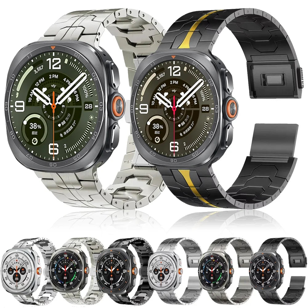 No Gap Stainless Steel Strap For Samsung Galaxy Watch Ultra 2-1/Ultra 2025 47mm High-end Bracelet Correa Galaxy Watch Metal Band