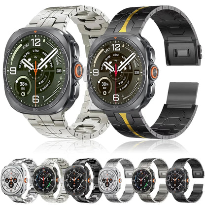 No Gap Stainless Steel Strap For Samsung Galaxy Watch Ultra 2-1/Ultra 2025 47mm High-end Bracelet Correa Galaxy Watch Metal Band