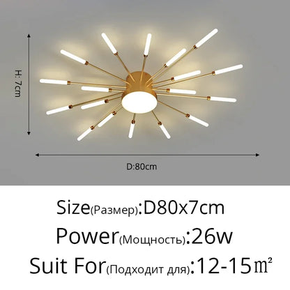 Modern Minimalist Stylish LED Ceiling Chandelier Lamps Design Art Suspension Pendant Lights Home Decor Items Living Room Bedroom