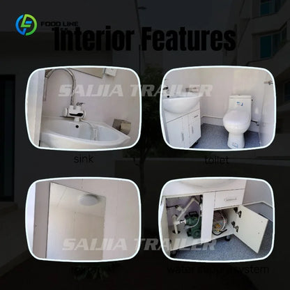 Outdoor Luxury Shower and Toilet Cabin with Mobile Bathroom Facilities for Camping and Events Restroom Trailer