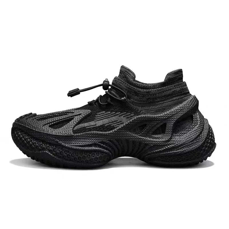 Men's shoes new breathable mesh sports shoes trendy one foot casual thick soled sports shoes dad shoes