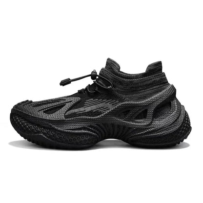 Men's shoes new breathable mesh sports shoes trendy one foot casual thick soled sports shoes dad shoes