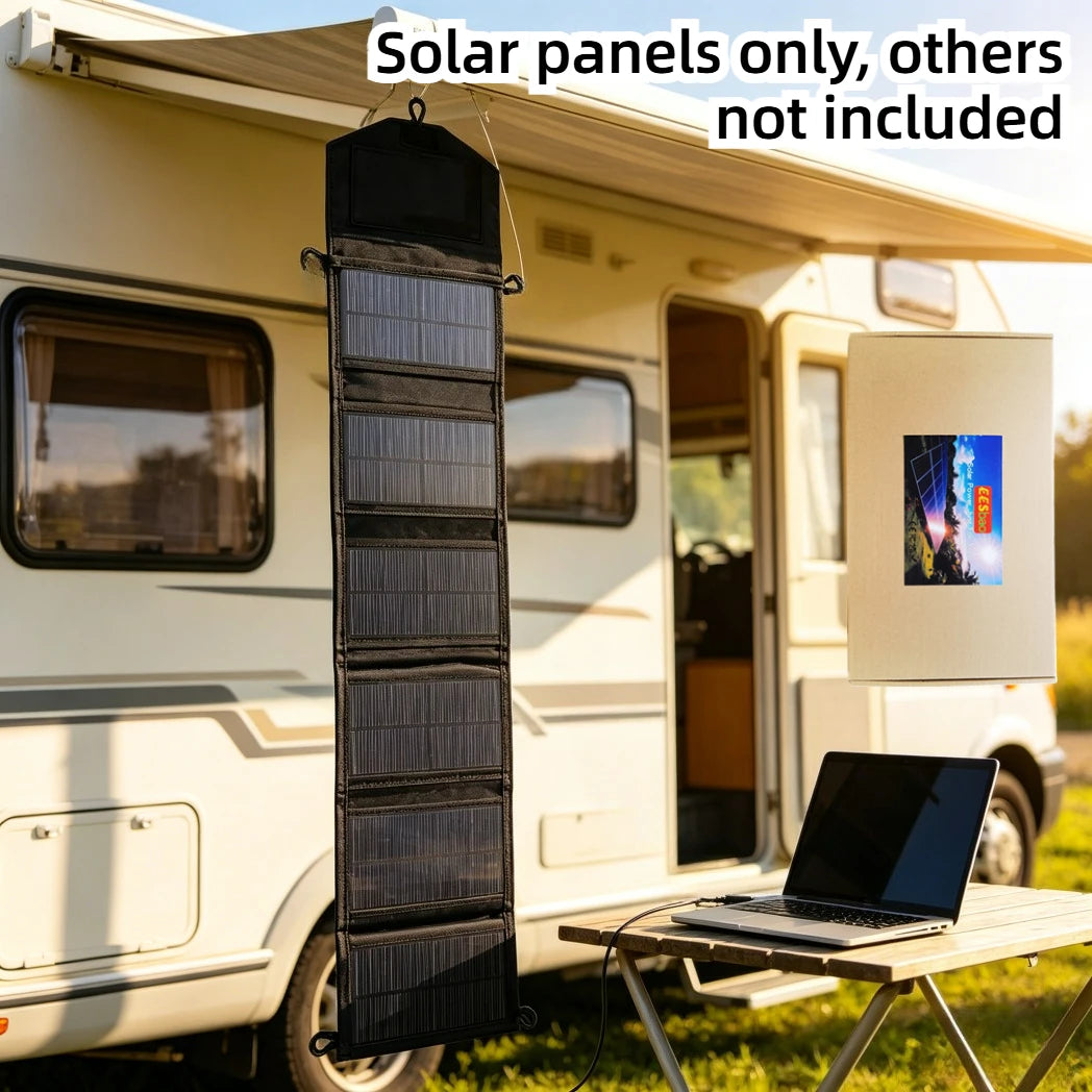 Backpack Carry Foldable Waterproof Solar Charging Panel 25W 100W Dual USB Camping Emergency Charger For Cell Phone Tablet Small