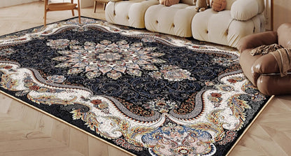 Ethnic Style Bedroom Decor Retro Carpet Light Luxury Carpets for Living Room Washable Lounge Soft Floor Mat Anti-slip Study Rug