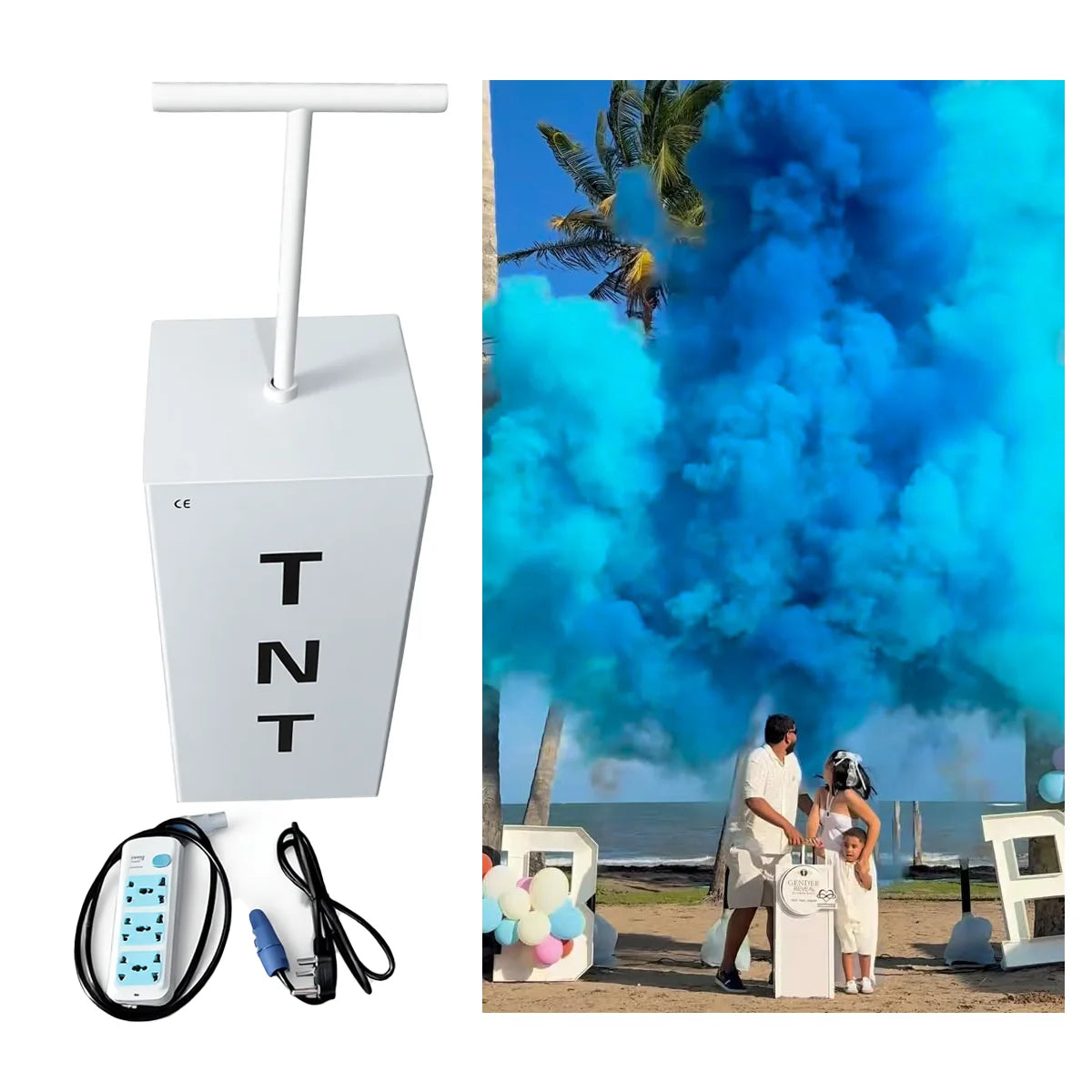 Tnt Gender Reveal Machine Kit Baby Smoke Decoration Supplies Celebration Ideas Backdrop Background Memories Pyrotechnic Items FX