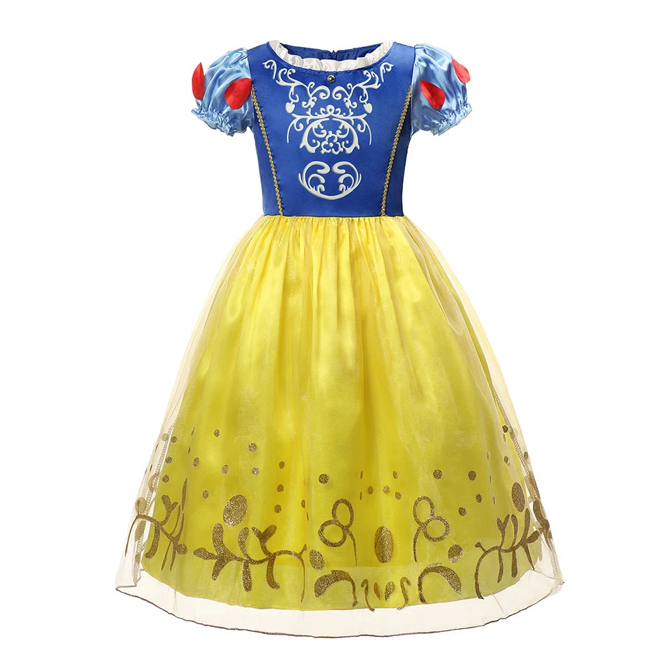 Elsa Anna Kid Princess Girls Dress Rapunzal  Kids Cosplay Halloween Vestidos Children Costume Birthday Party Dress