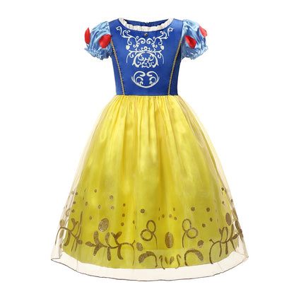 Elsa Anna Kid Princess Girls Dress Rapunzal  Kids Cosplay Halloween Vestidos Children Costume Birthday Party Dress