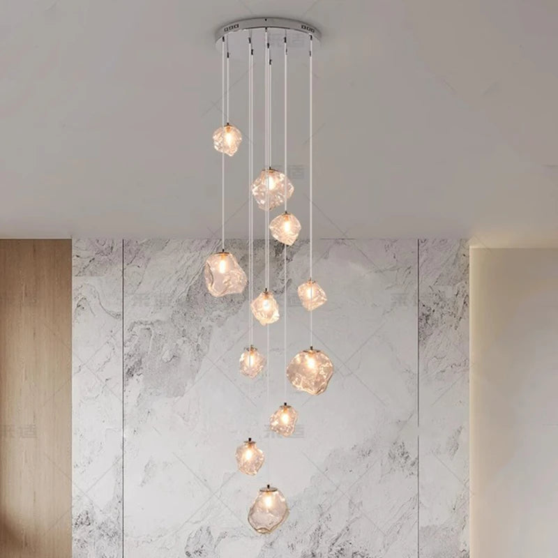 Modern home decor led lights pendant light lamps forstaircase Chandeliers for living room hanging light indoor lighting