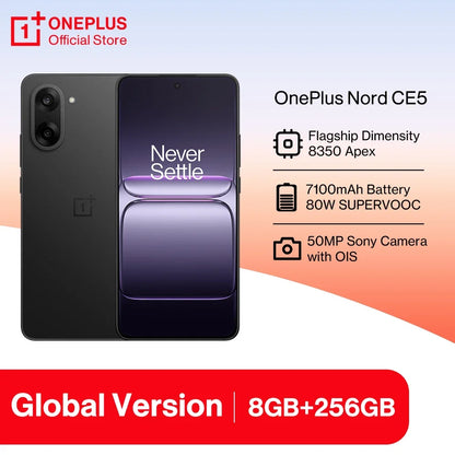 OnePlus Nord CE 5 Global Version Smartphone 7100mAh Battery MediaTek Dimensity 8350 Apex 50MP Sony LYT-600 Camera