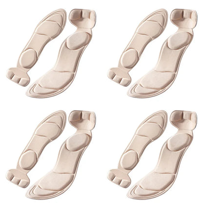 Memory Foam Insoles Women High-heel Shoes Insoles Anti-slip Cutable Insole Comfort Breathable Heel Protection Massage Shoe Pads