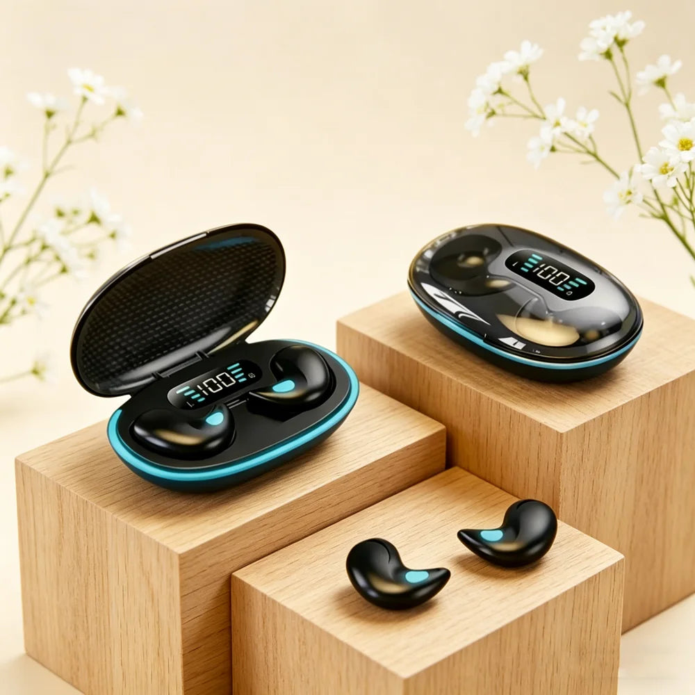 Bluetooth Wireless Headphones Earbuds Ear Hooks Bluetooth Earphones Bass Noise Reduction Earbuds HiFi Stereo Headsets