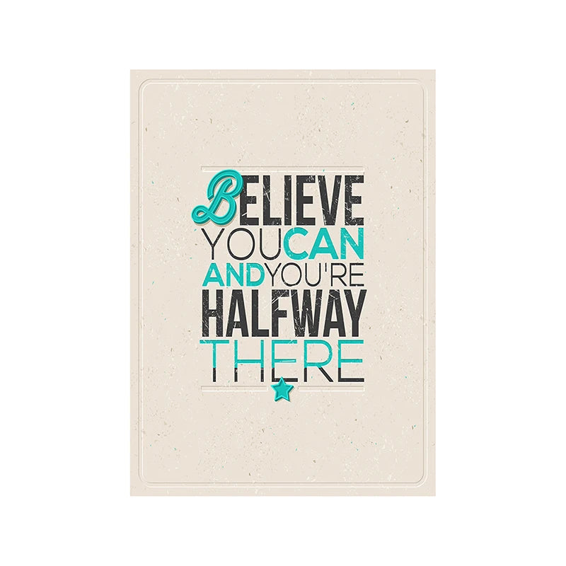 Motivational Posters Inspirational Quote In English Wall Art Decorative Painting Home Room Office Classroom Creative Decoration