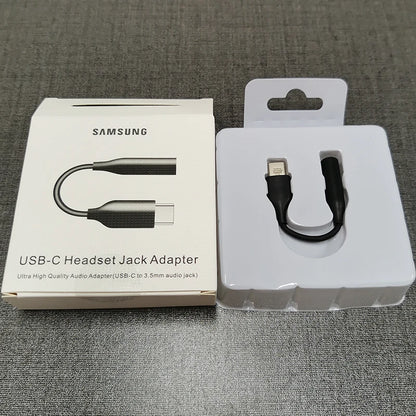 For Samsung Type C 3.5 Jack Earphone Cable USB C to 3.5mm AUX Headphones Adapter Galaxy S24 S23 S22 S21 S20 Z Flip Fold 6 5 4 3
