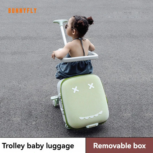 Children's Luggage Case Can Ride and Walk the Baby's Suitcase The Baby Can Take the Suitcase. 20-Inch Folding Stroller Can
